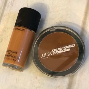 Mac Studio Fix Fluid SPF 15 NW43 & Ulta Cream Compact Foundation Deep Cool